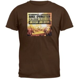 NWT Bruce Springsteen European Concert Tour Graphic Tee Brown Unisex Band Tee